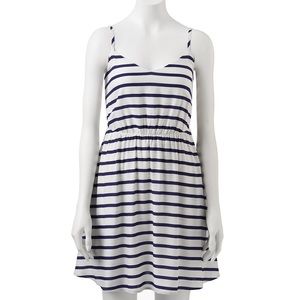NWT LC Lauren Conrad Kohl’s Striped Challis Dress Size 4